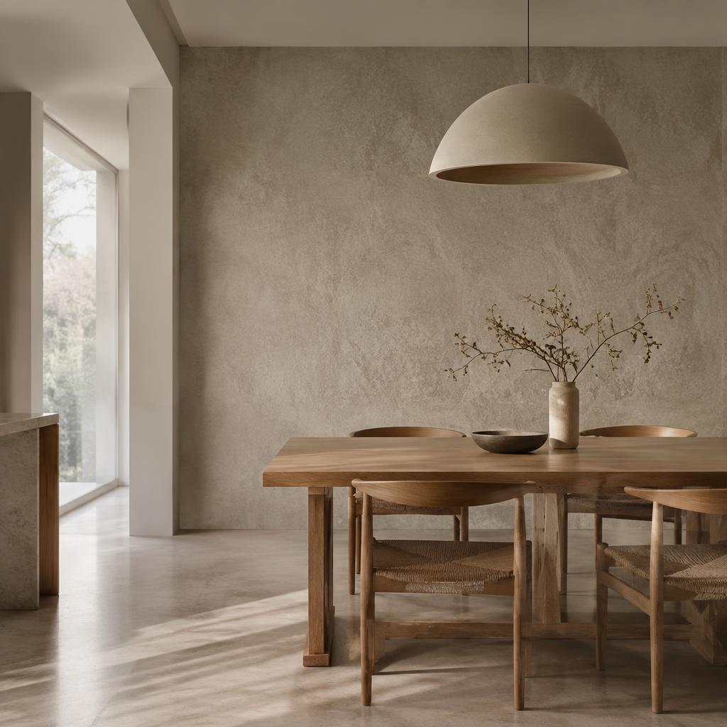 Ambiente com papel de parede texturizado